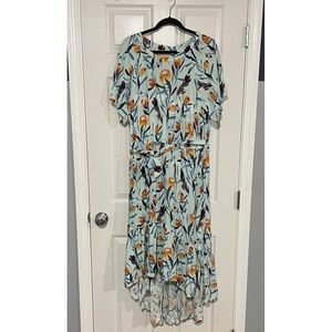 PLUS SIZE Ava & Viv High-Low, short sleeve floral dress